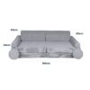 MeowBaby® Large Slimcord Premium Sofa - Gray