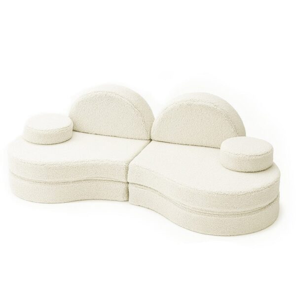 MeowBaby® Modular Sofa Coccolo for Kids - Bearly Cream