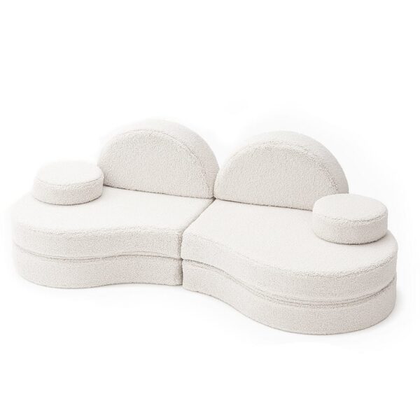 MeowBaby® Modular Sofa Coccolo for Kids - Bearly Off-White