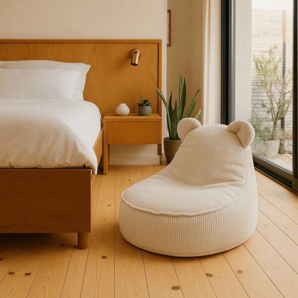 MeowBaby® Slimcord Teddy Sako Bag - Beige