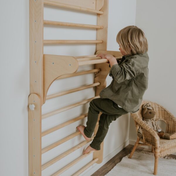 Pikler Triangle Climber with Swedish Wall Add-On
