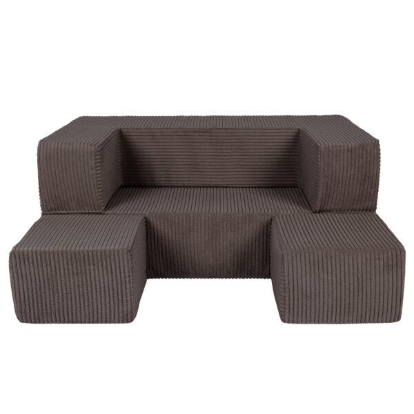 101566.jpg MeowBaby® Soft Velvet Cube Sofa - Brown