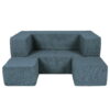 MeowBaby® Soft Velvet Cube Sofa - Turquoise