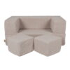 MeowBaby® Soft Velvet Cube Sofa - Ecru