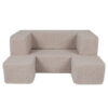 MeowBaby® Bearly Cube Sofa - Light Grey