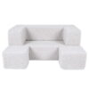 MeowBaby® Bearly Cube Sofa - White