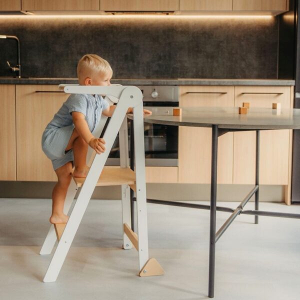 Foldable Kitchen Tower With Removable Rail