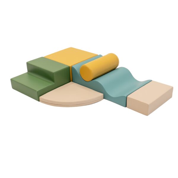 Soft Play 7 Foam Block Set - Pastel Turquoise Discoverer