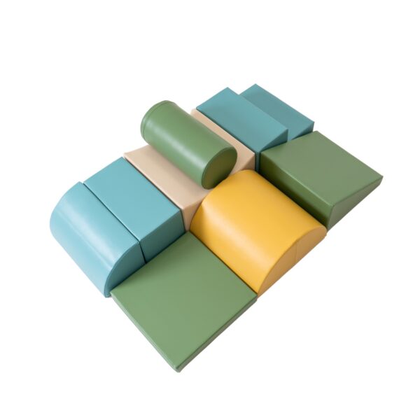 Soft Play 8 Foam Block Set - Pastel Turquoise Adventurer
