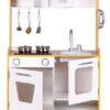 Wooden Play Kitchen with Multimedia Burners