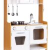 Wooden Play Kitchen with Multimedia Burners